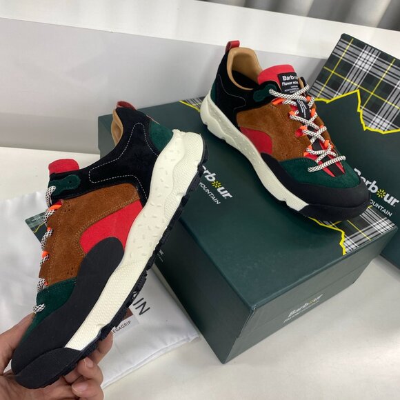 FlowerMOUNTAIN NANGA Collaboration Sneaker Red&Black&Green&Brown Men - Picture 5 of 9